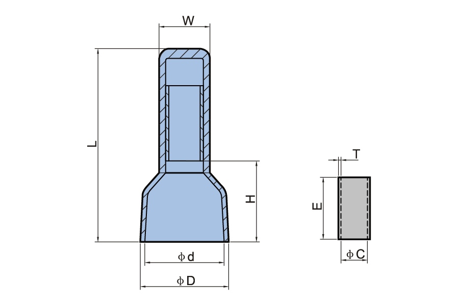 Clear Nylon Close End Connector