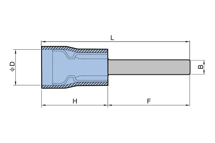Double Crimp Vinyl Insulated Spade Terminal