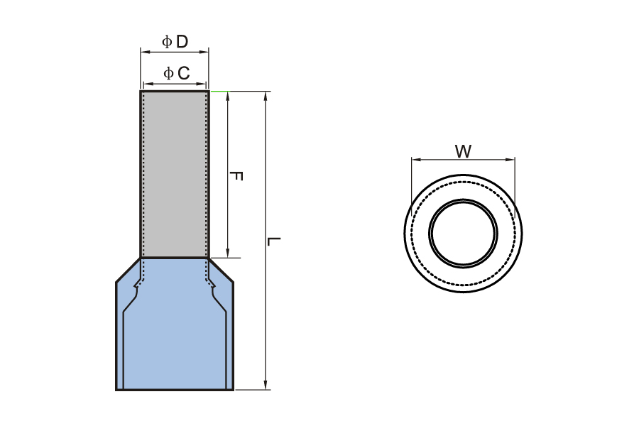 Insulated Easy Entry Cord End Terminal (Produce By Inject Machine)