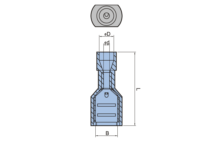 Nylon Fully Insulated Female Terminal