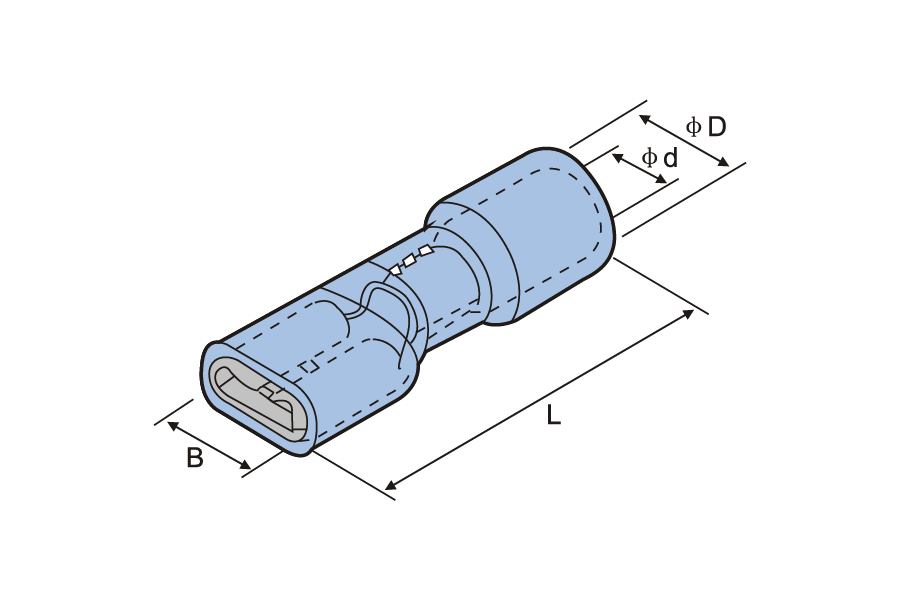 Vinyl Fully Insulated Female Disconnector