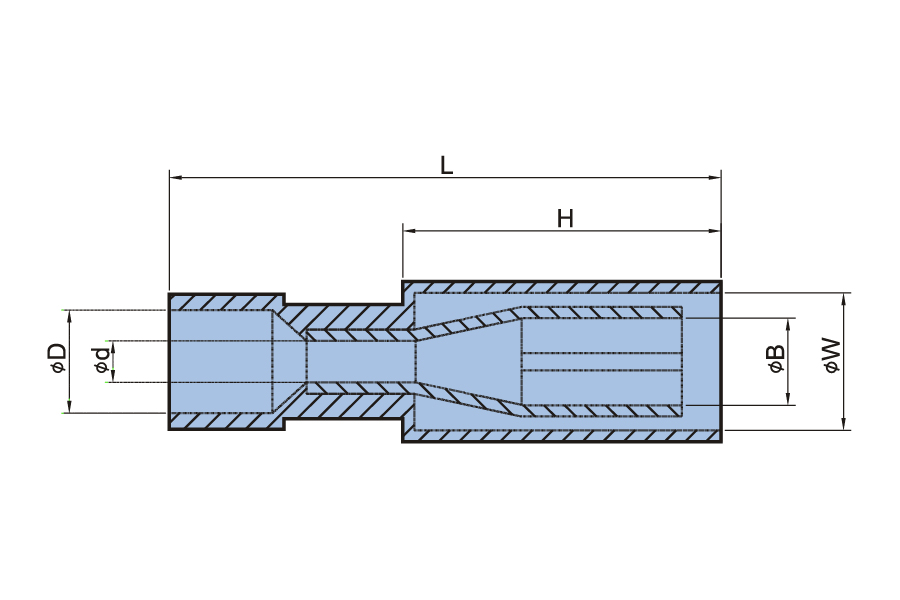 Nylon Fully insulated Bullet Female Disconnector
