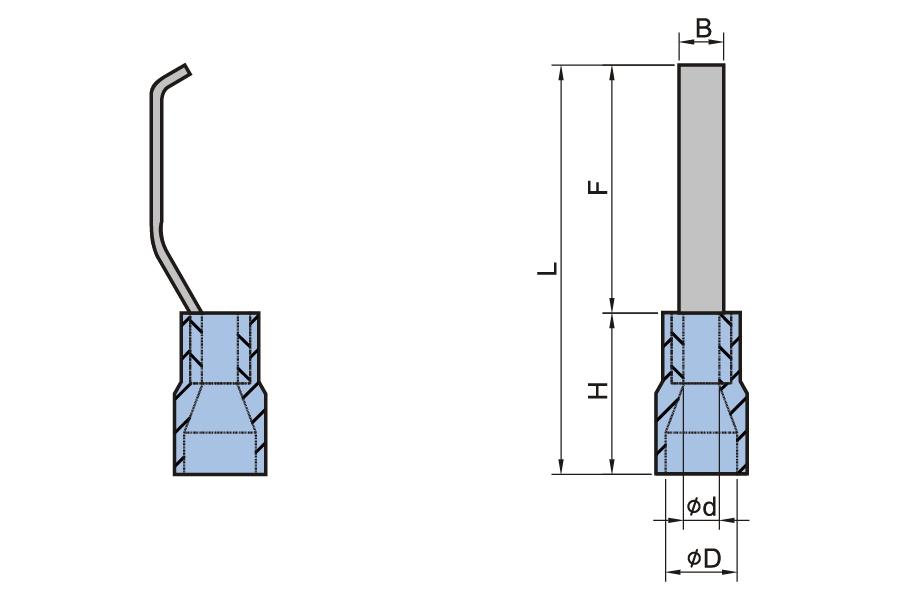 Nylon Insulated Lipped Blade Terminal