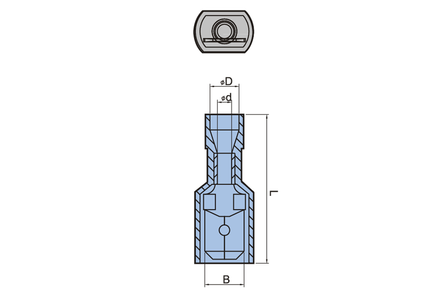 Nylon Male Fully Insulated Terminal