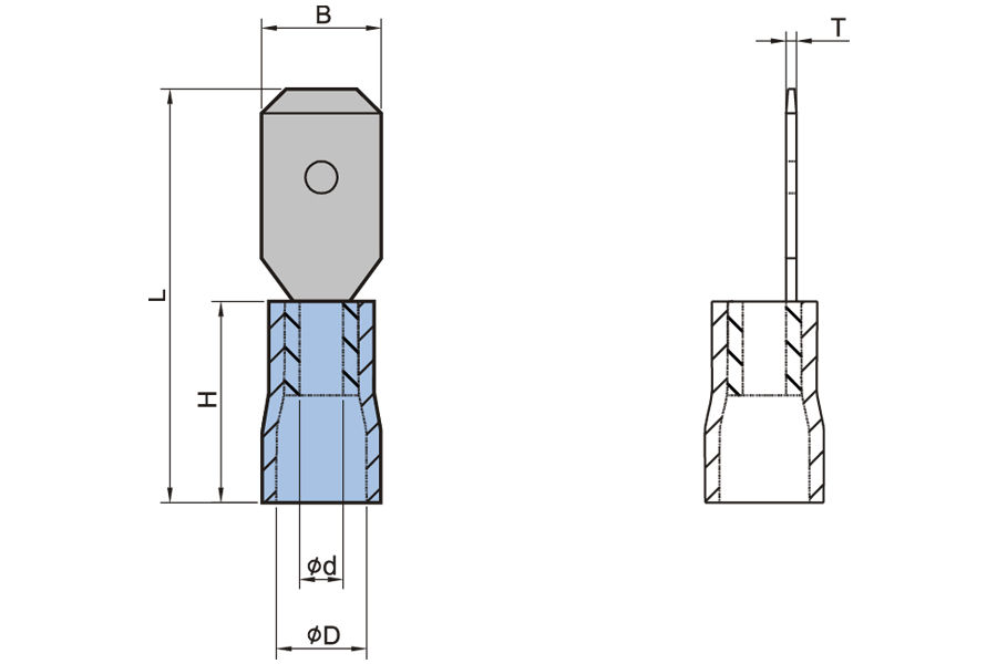 Vinyl Pre-insulated Male Disconnector