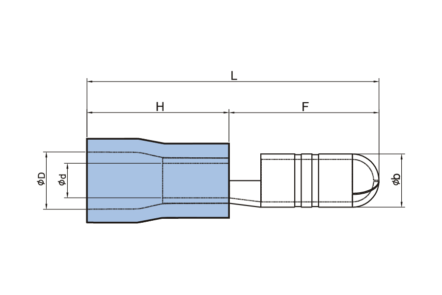 Vinyl Insulated Bullet Male Disconnector