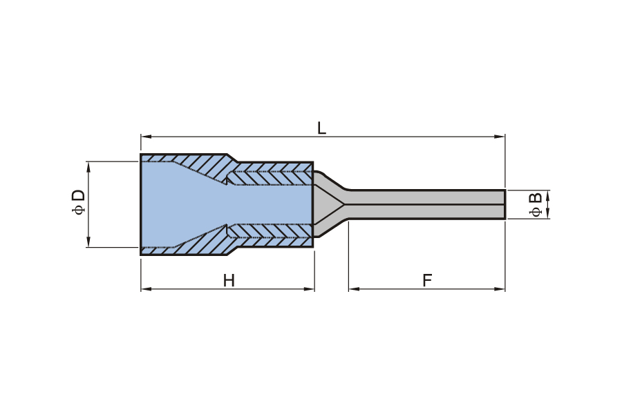 Nylon Insulated Pin Brazed Seam Terminal