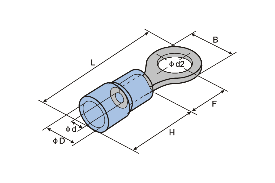 Copper Vinyl Insulated Ring Terminal