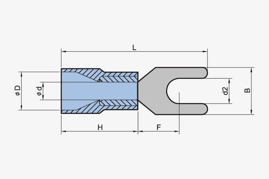 Nylon Insulated Fork Type Terminal