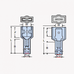 Nylon-Fully Insulated Double Crimp Male Disconnector