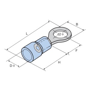 Terminale ad anello isolato in PVC