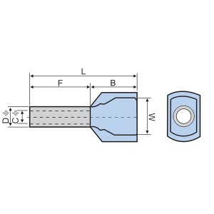 Nylon-isolierter Doppelkabel-Endanschluss