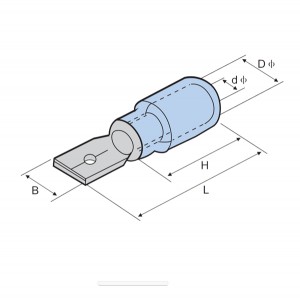 Desconector macho isolado em PVC