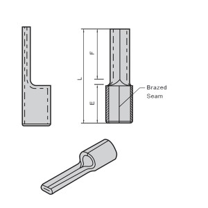 Non-Insulated Pin Brazed Seam Terminal
