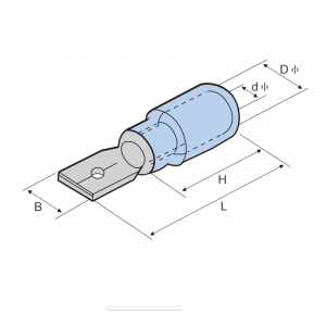 Pvc-Insulated Double Crimp Male Disconnector