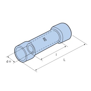 Conector de empalme a tope con aislamiento de PVC (sin costuras)