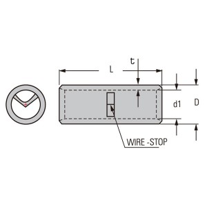 Conector de emenda de extremidade não isolada (sem costura)