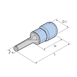 Pvc-isoleret dobbelt crimp pin terminal